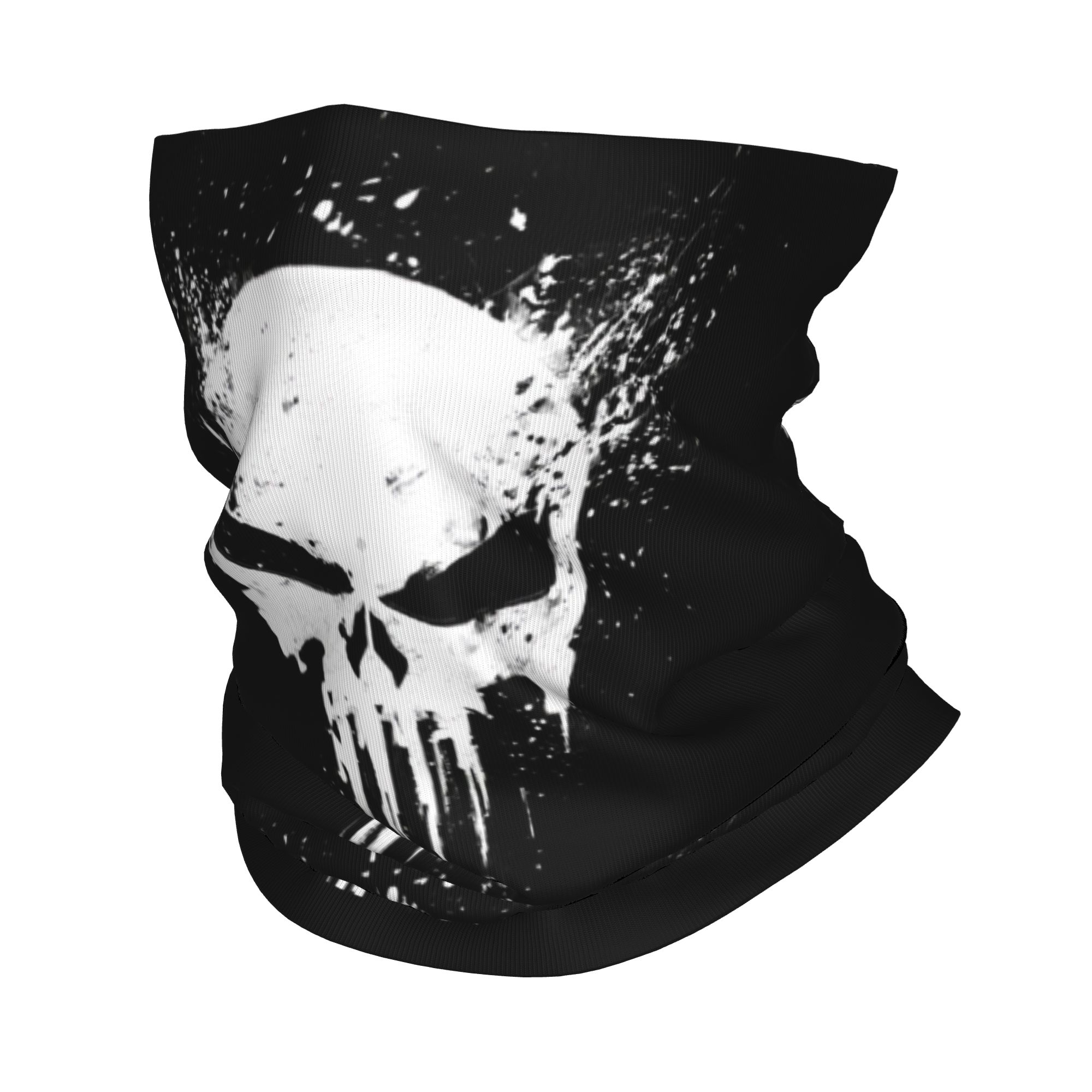 Neck Gaiter Fleece - Bandana Tengkorak Kustom, Penghangat Leher Musim