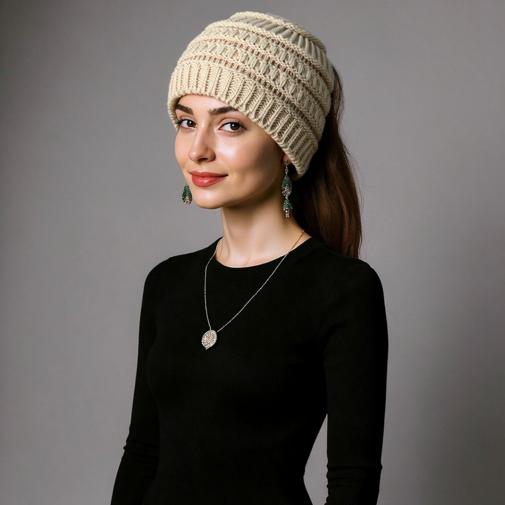 Fleece Ear Warmer Band - Ikat Kepala Rajut Musim Gugur dan