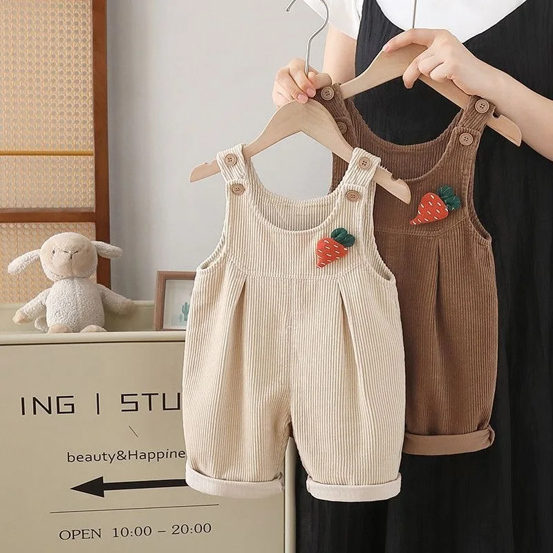 Corduroy Pant Warm - Celana Overall Bayi Musim Gugur 1-4