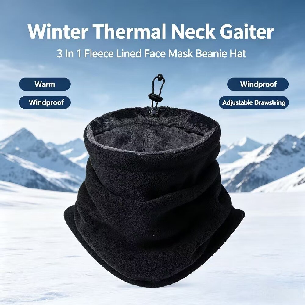 Neck Gaiter Fleece - Masker Hangat Musim Dingin untuk Sepeda