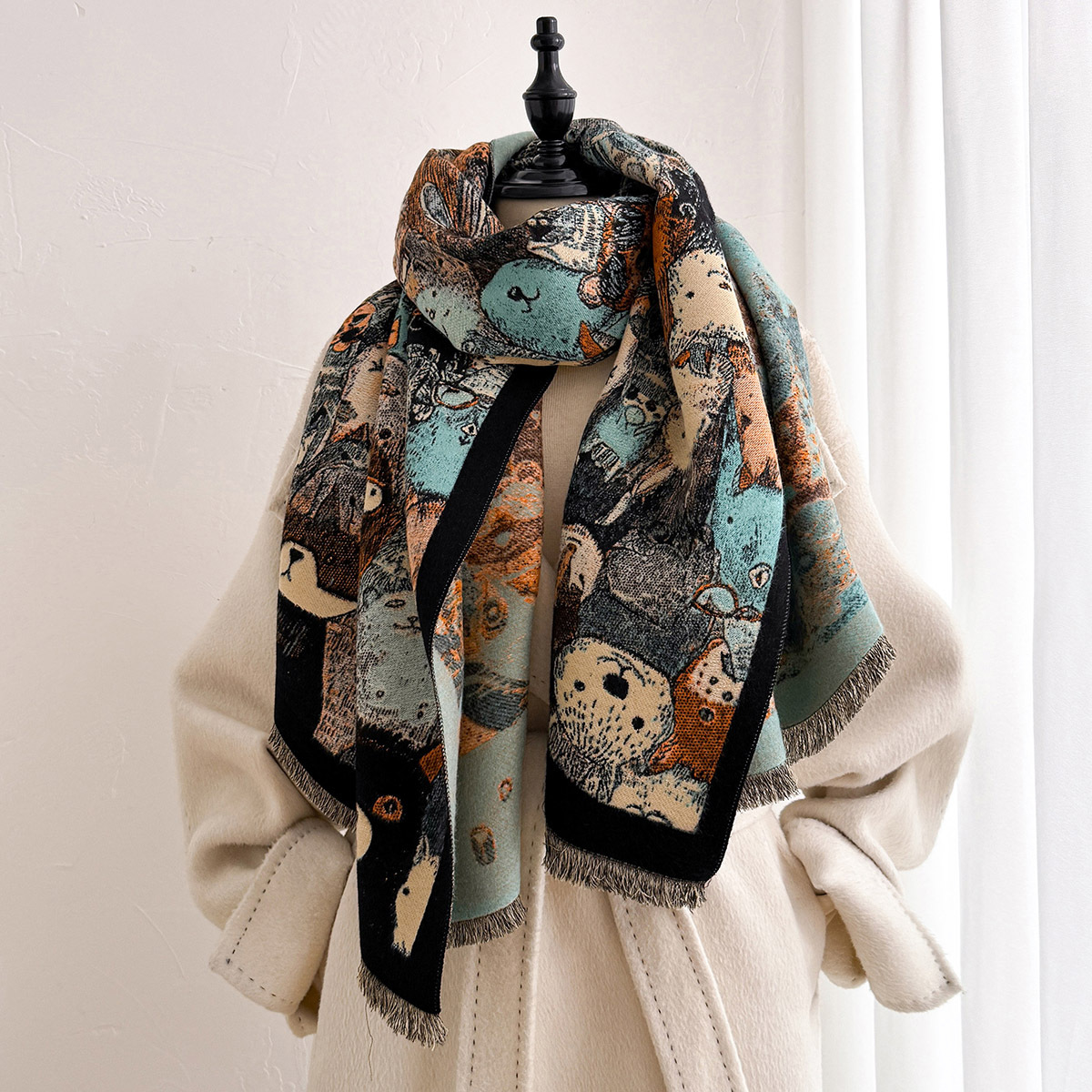 Syal Wanita Imitasi Kasmir Teb - Cashmere Pashmina Wrap ulasan dan harga