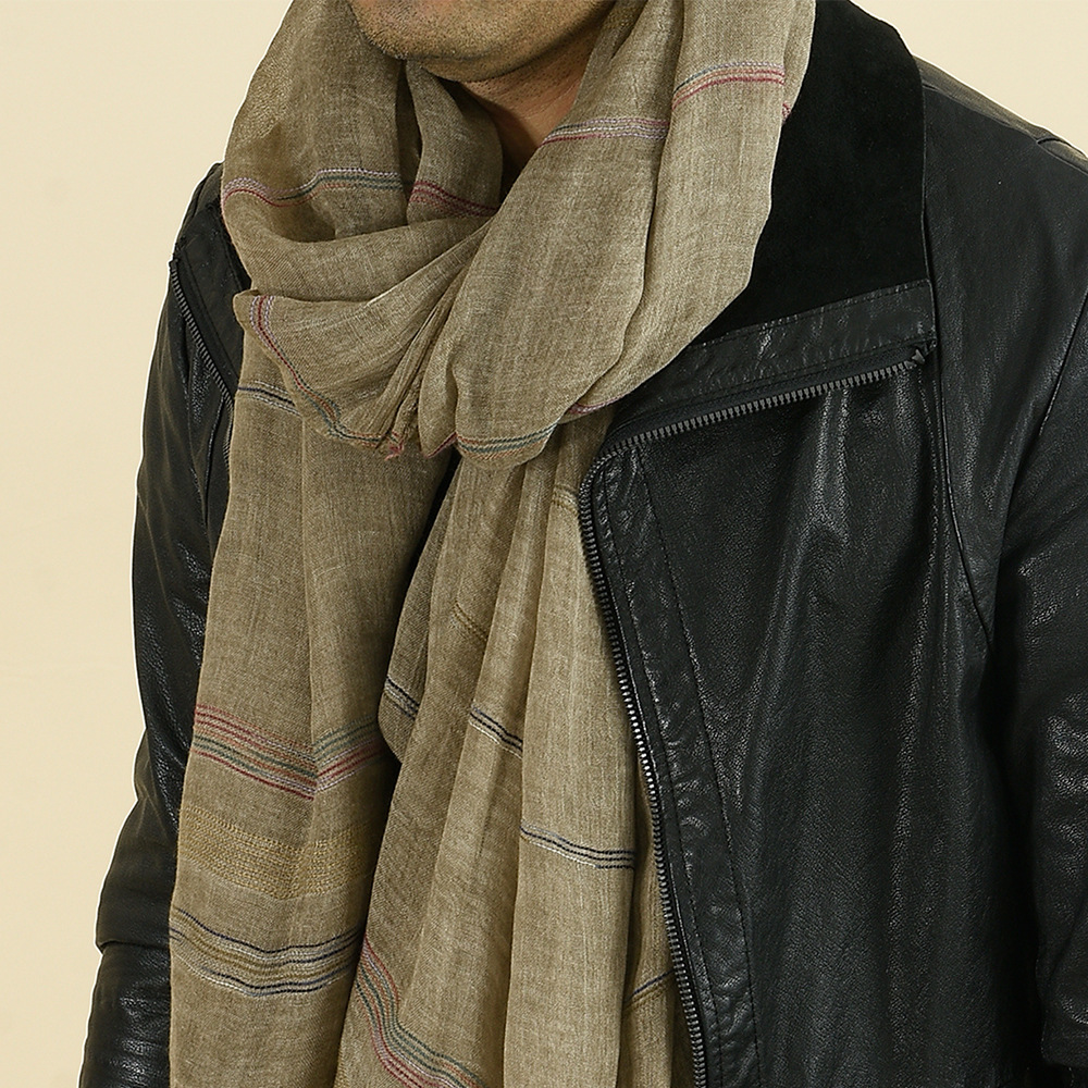 Syal pria mode syal katun Line - Wool Scarf Men ulasan dan harga