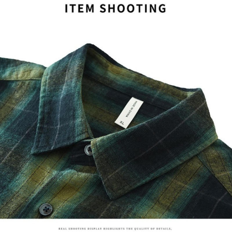 Kemeja Kotak-kotak Pria Katun  - Flannel Shirt Lined ulasan dan harga