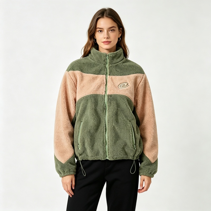 Jaket Wanita Musim Dingin Berb - Sherpa Hoodie Fleece ulasan dan harga