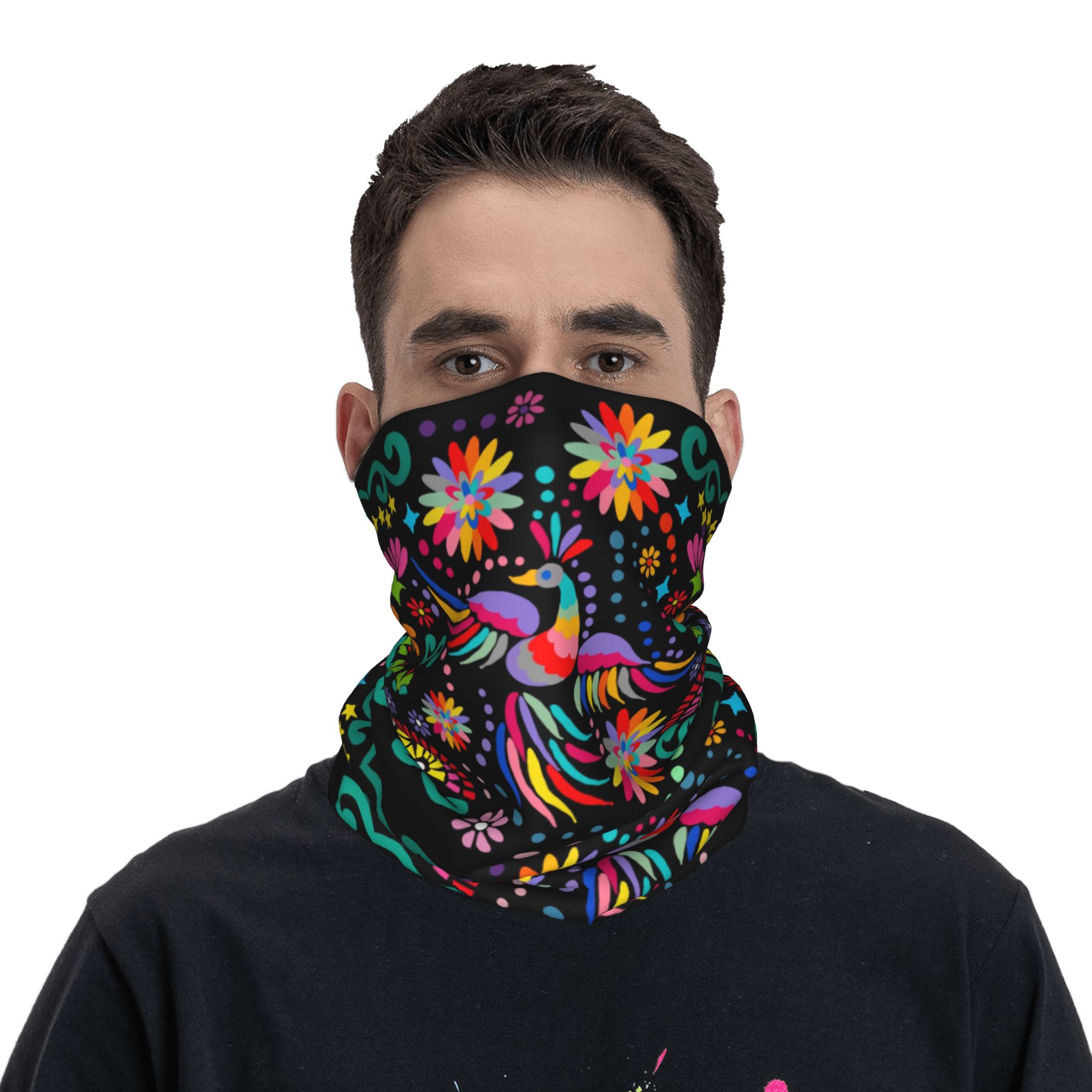 Bandana Tekstil Motif Bunga Me - Neck Gaiter Fleece ulasan dan harga
