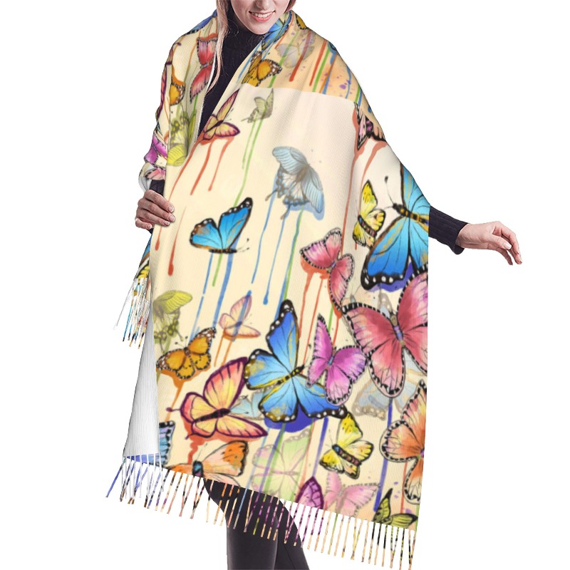Syal Kasmir Musim Dingin Motif - Cashmere Pashmina Wrap ulasan dan harga