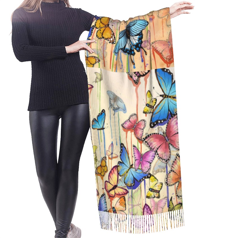 Syal Kasmir Musim Dingin Motif - Cashmere Pashmina Wrap ulasan dan harga