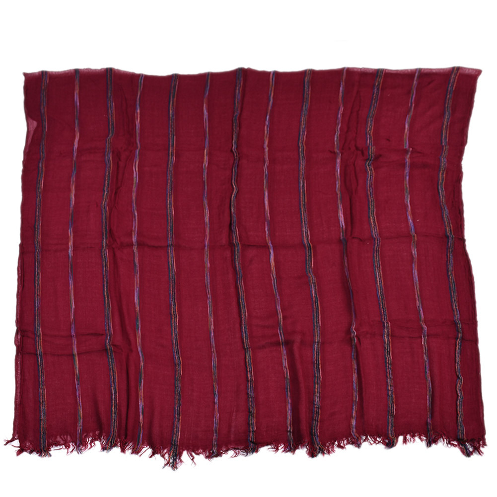 Syal pria bergaris mode Linen  - Wool Scarf Men ulasan dan harga